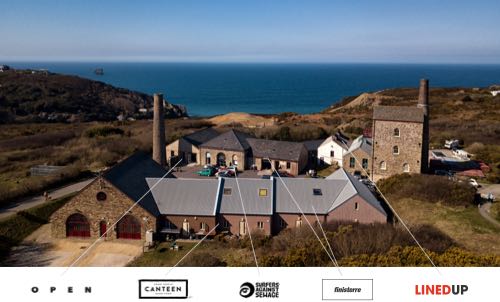 Drone photograph of LinedUp Shopify Experts, at Wheal Kitty