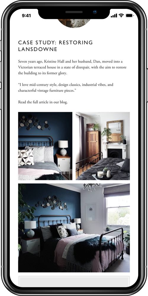 The Cornish Bed Company mobile screen 2 - LinedUp - Shopify e-commerce