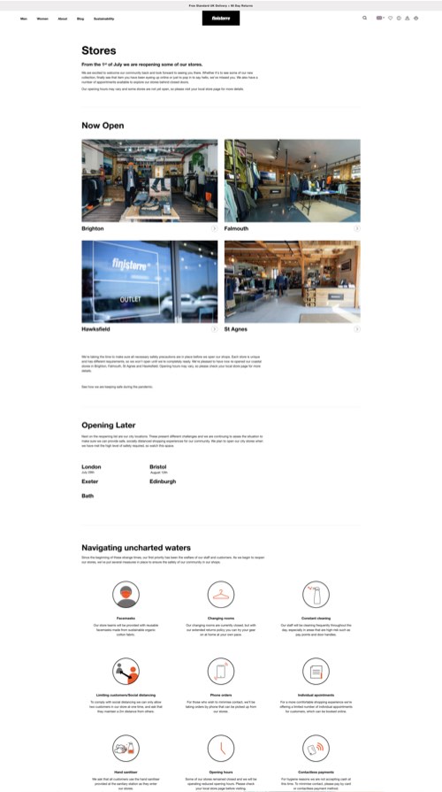 Finisterre desktop screen 1 - LinedUp - Shopify e-commerce