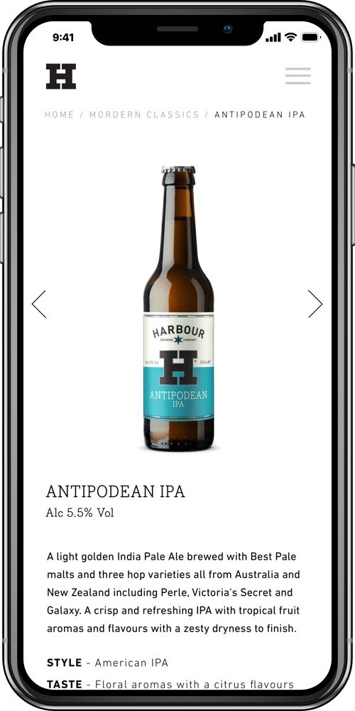Harbour Brewing Co. mobile screen 3 - LinedUp - Shopify e-commerce