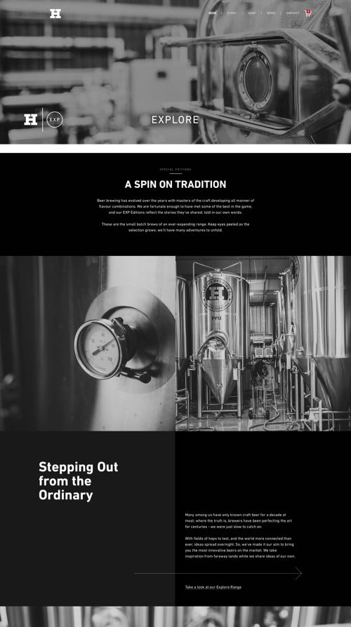 Harbour Brewing Co. desktop screen 1 - LinedUp - Shopify e-commerce