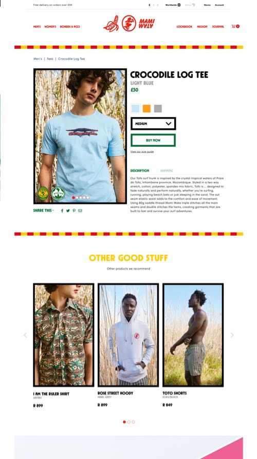 Mami Wata desktop screen 1 - LinedUp - Shopify e-commerce